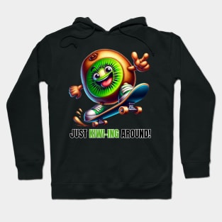 Skateboarding Kiwi - Fruity Thrills Hoodie